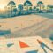 A Florida lot with a gravel driveway, survey stakes, documents, compass, and measuring tape.