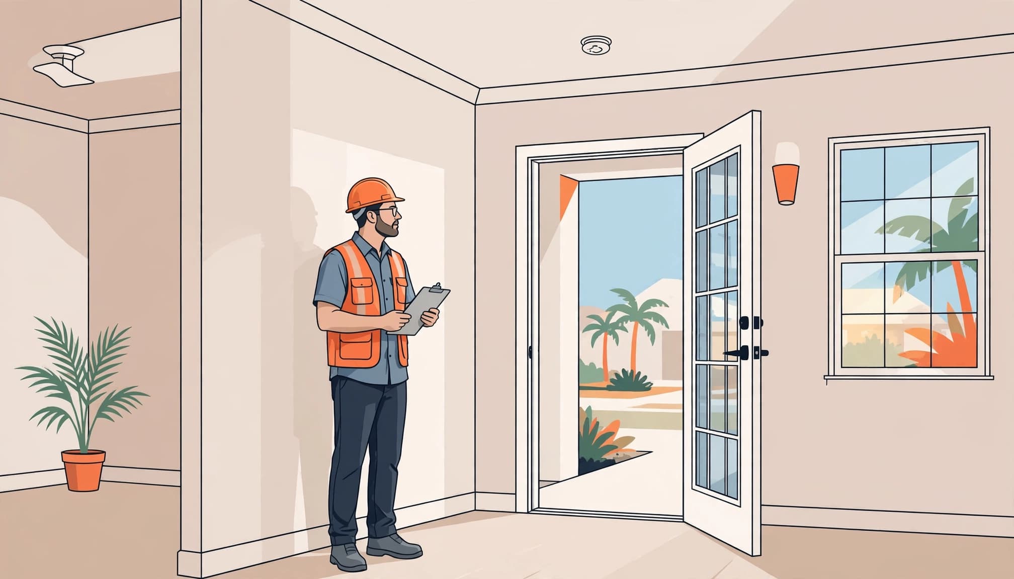 Final home inspection before a certificate of occupancy is issued